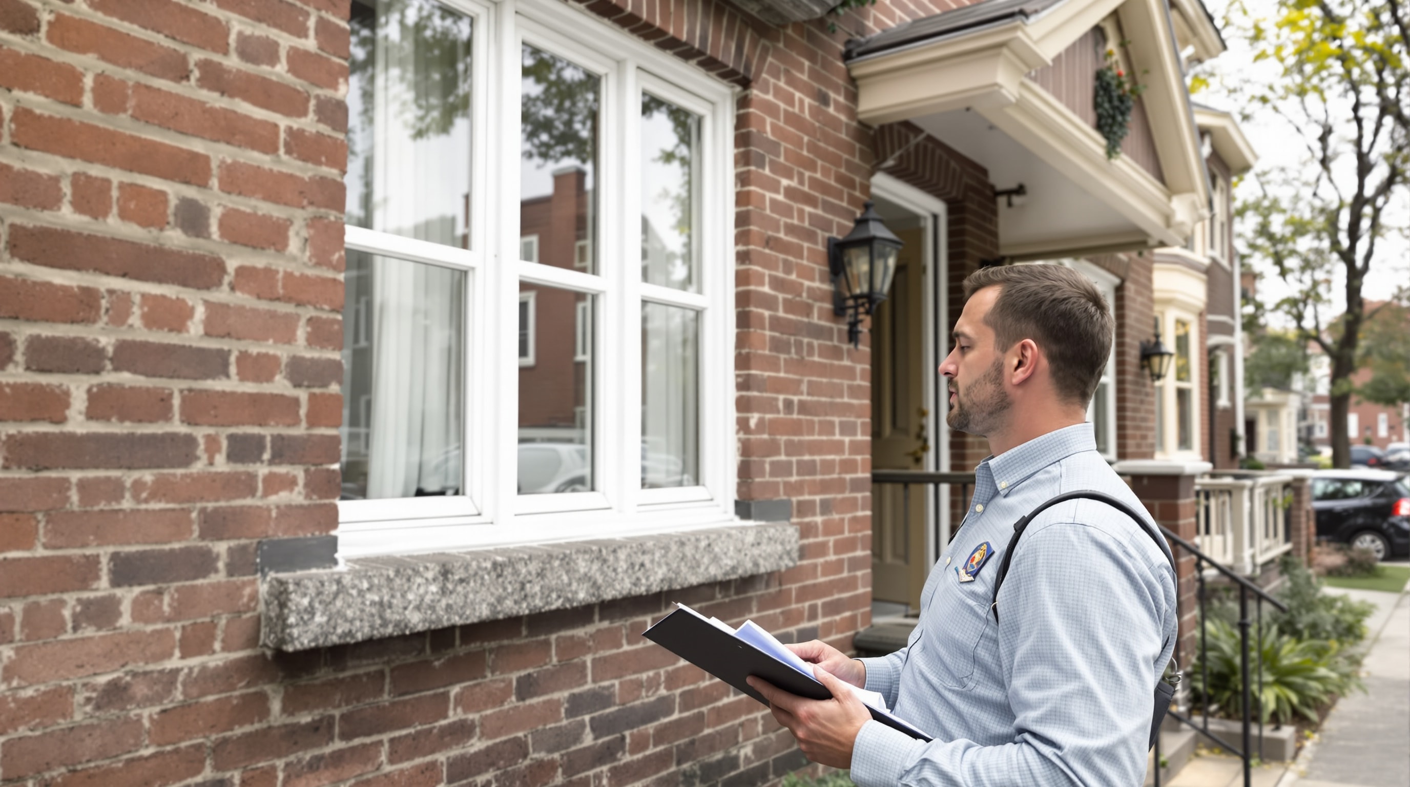 Home inspector examining a Queens residential property during a buyer's inspection